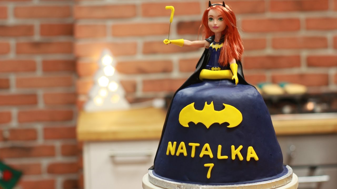 Tort lalka Super Hero Batgirl, Batman Girl, Princess doll cake