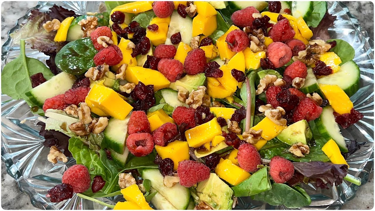 سلطه المانجا الذيذه راح تعشقونها #مطبخ سمر |سفره مع سمر