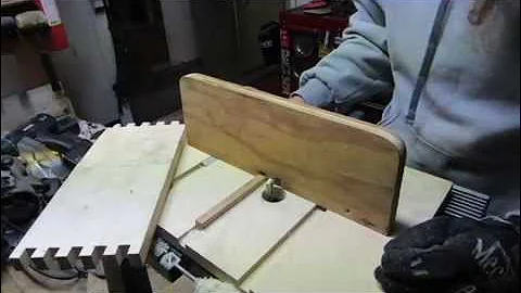 Making a box joint jig for the router table.