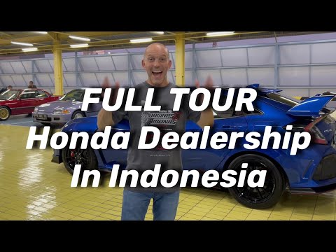 Hondas at a Dealership in Indonesia