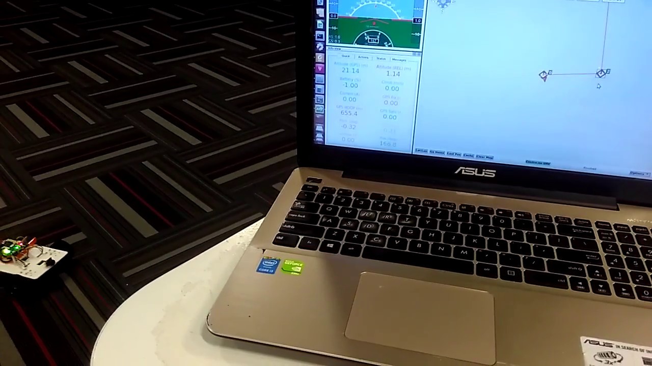 Beaglebone blue waypoint navigation. - YouTube