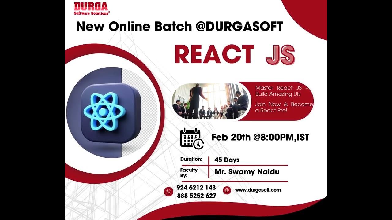 🚀 Master React JS with DURGASOFT | New Online Batch | Learn from ...