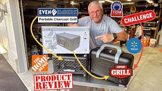 Portable Charcoal Grill Challenge! / Walmart Vs Home Depot! / Which Is Best?