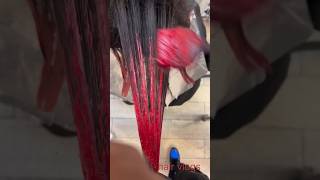 RED BALAYAGE // HAIR COLOUR#shorts #hair #hairtutorial #haircolor #balayage #balayagehair