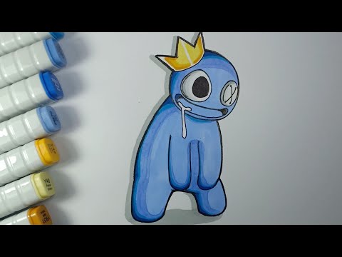 DRAWING BLUE IN RAINBOW FRIENDS Vẽ Blue trong Game siêu Cute