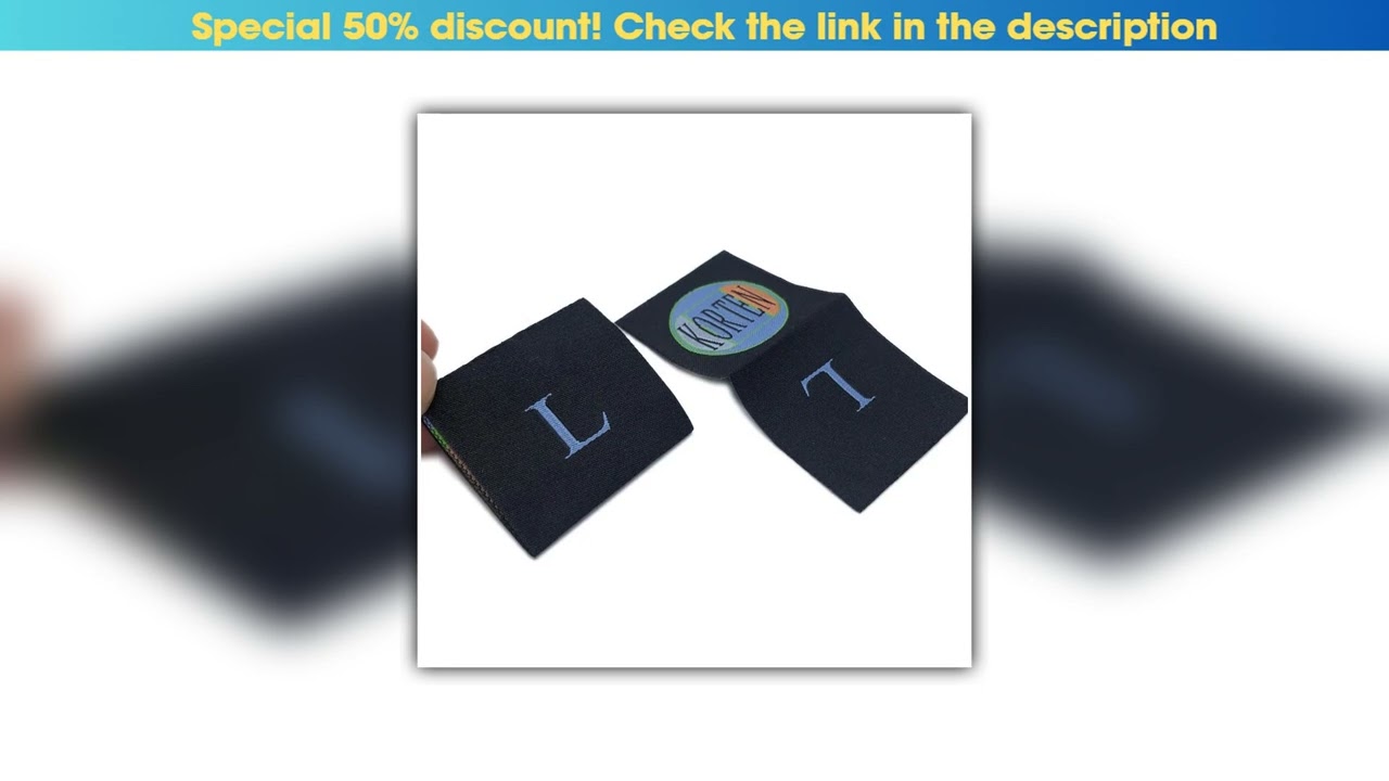 New Arrival Custom High Density Woven Garment Textile Neck Labels Sustainable End Folded Brand Name