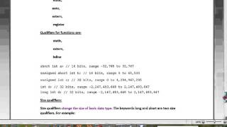 Famous C PROGRAM TUTORIAL EXPLAIN TYPES OF QUALIFIERS Wealth