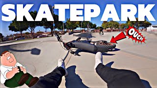 Can the CHEAPEST Electric Dirt Bike survive the SKATEPARK? | Tuttio Soleil 01