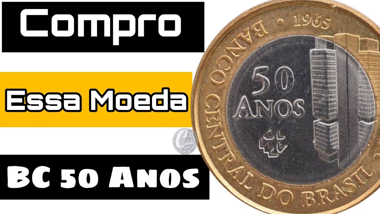 COMPRO MOEDA DE 1 REAL BC 50 ANOS | PAGO À VISTA!!!!