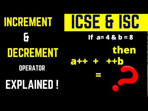 ICSE COMPUTER || How increment and decrement operators work in java? Explained || a++ + ++b?