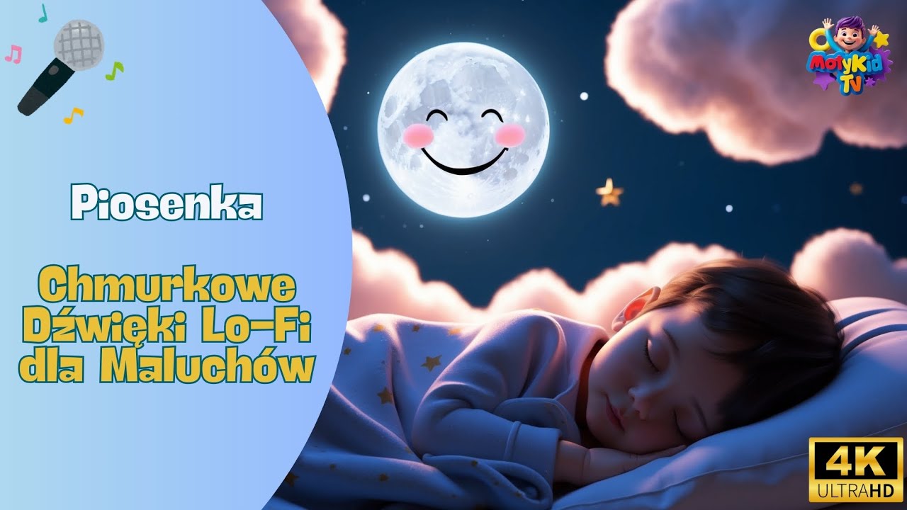 Chmurkowe Dźwięki Lo-Fi dla Maluchów 🌙| Relaksacyjna Piosenka na