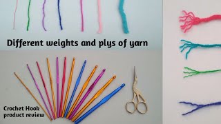 Crochet Hook Set (Hindi) | Amazon Haul - Matching weights with hooks-What is ply  crochetbeginners