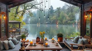 Coffee Shop Ambience &  Rainy Lakeside ☕ Relax Jazz Instrumental Music for Relaxing, Studying, Sleep screenshot 4