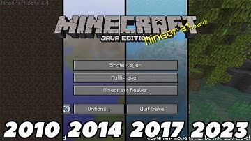Title Screen evolution in minecraft