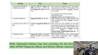 Procurement Livestream for DPWH Isabela 3rd DEO on August 06, 2026