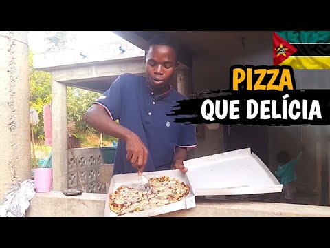 COMENDO PIZZA PELA PRIMEIRA VEZ EM MOÇAMBIQUE ÁFRICA