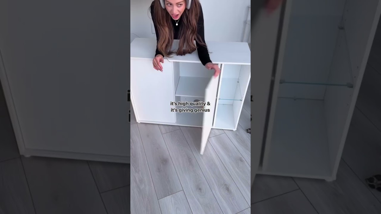 I assembled this cabinet WITHOUT any tools in 15 mins 🤯 