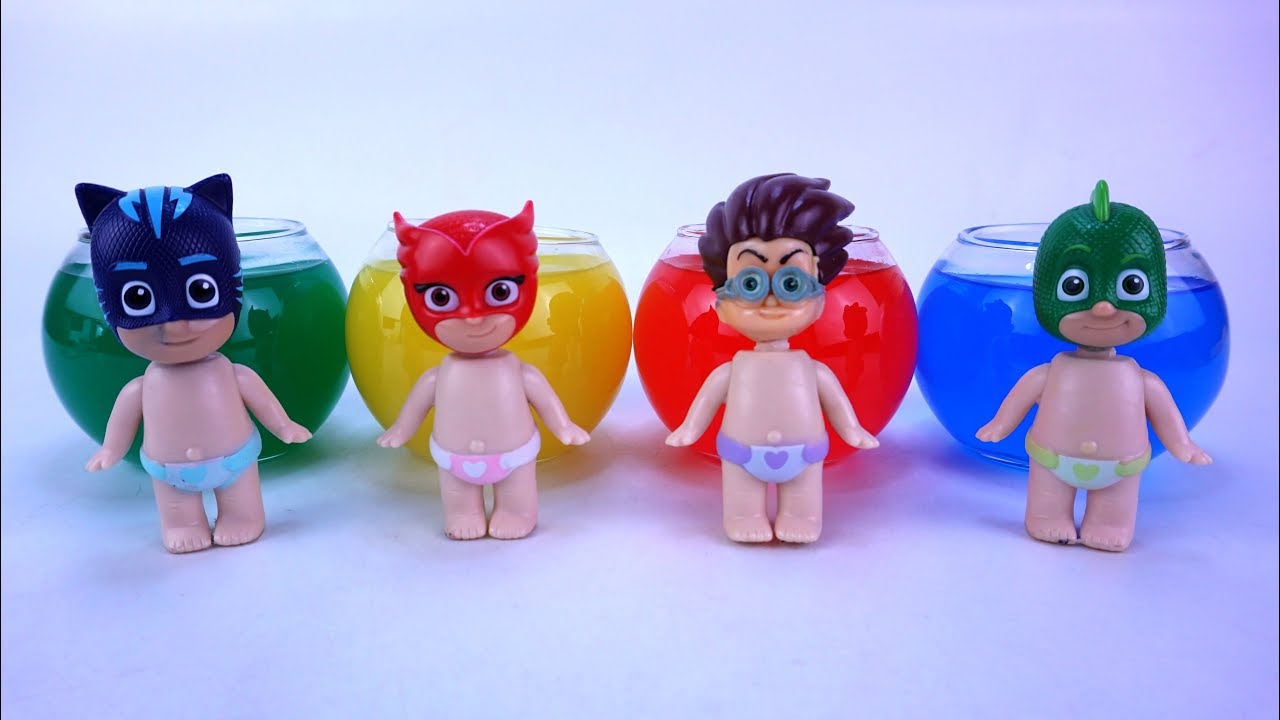 Learn Colors Pj Masks Bathing Colors Fun, Learn Colors with Pj Masks