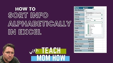 How to Sort Microsoft Excel Columns Alphabetically | Teach Mom How