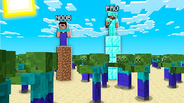 Minecraft NOOB vs PRO: HOW NOOB AND PRO DEFENDED VILLAGE DURING THE ZOMBIE APOCALYPSE! 100% TROLLING
