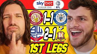LEAGUE 1 &amp; 2 PLAYOFF PREDICTIONS 1ST LEGS