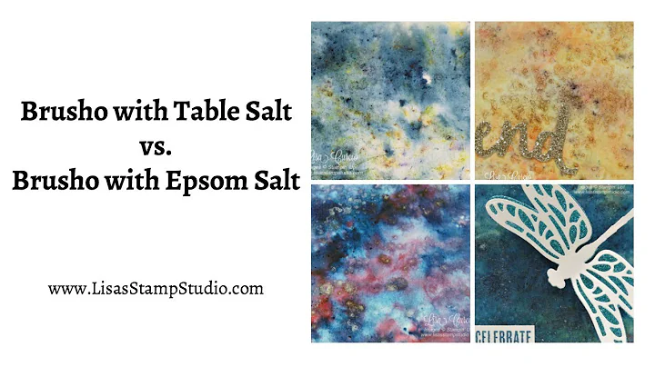 Quick Crafting Tip - Brusho backgrounds with Table Salt versus Epsom Salt