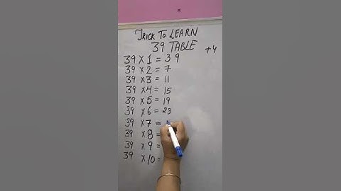 trick to learn 39 table/shorts