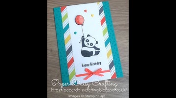 Party Pandas stamp set card tutorial - Stampin