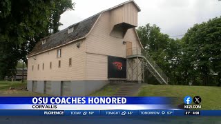 OSU rowing coaches recognized by Corvallis police for river rescue