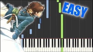 legend of the wind - joe hisaishi - nausicaa [Synthesia EASY Piano Tutorial] Resimi