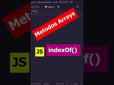 ¿Cómo se usa el indexOf JavaScript? - METODOS de los ARREGLOS #shorts