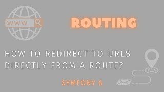 Symfony 6 - How to redirect to URLs  directly from a route?