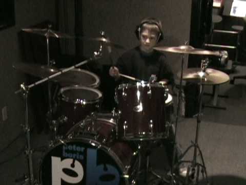 Quintin - 7 year old drummer playing Frosty the Bl...