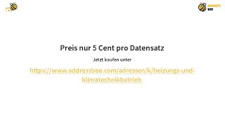 Heizungs- Und Klimatechnikbetriebe Adressen Kaufen Bei Addressbee.com 6003 Adressen