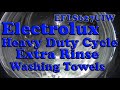 2 1/2 hours, EFLS627UIW ELECTROLUX HEAVY DUTY CYCLE EXTRA RINSE WASHING TOWELS