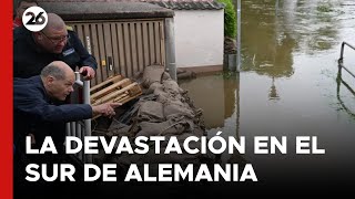 Scholz evalúa sobre el terreno la devastación en el sur de Alemania