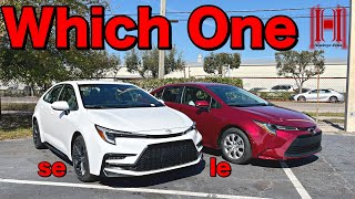 2024 Toyota Corolla Se or Le Which One is Better :All Specs & Test Drive