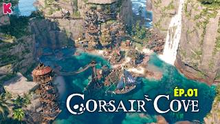 On construit une splendide ville pirate sur la falaise ! - Corsair Cove 1.0 partie complète - ép.01