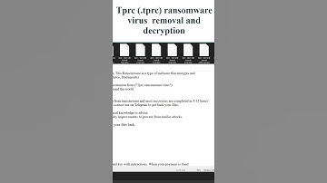 || SOLVED || Tprc (.tprc) ransomware virus #ransomware_solution