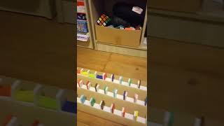 Slowstones Domino Tricks #satisfying #shorts #domino #colors