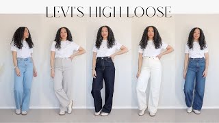 JEANS LEVI'S HIGH LOOSE TRY ON HAUL & REVIEW - YouTube