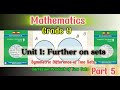 Maths Grade 9 Unit 1: Application of sets and symmetric difference