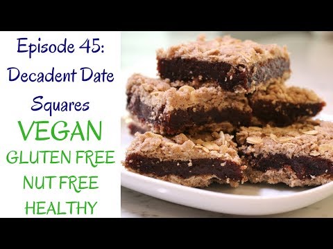 Decadent Date Squares (Gluten Free, Vegan, Nut Free, Healthy)