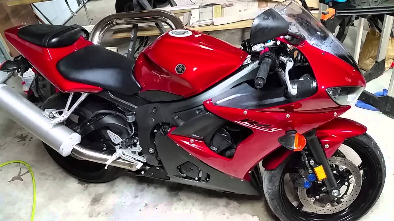 2007 Yamaha R6S Idle adjustment - YouTube