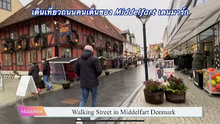 Walking Street in Middelfart Denmark เดินเที่ยวย่านชุมชนถนนคนเดิน