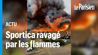 Un gigantesque incendie détruit Sportica, la salle de basket de Gravelines