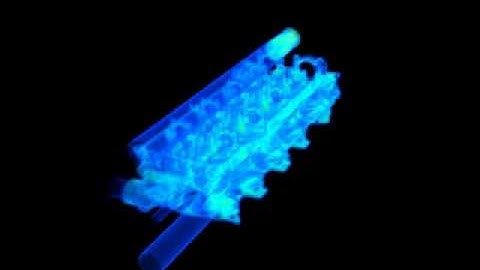 Volume rendering of distance field of a cylinderhead of automotive engine