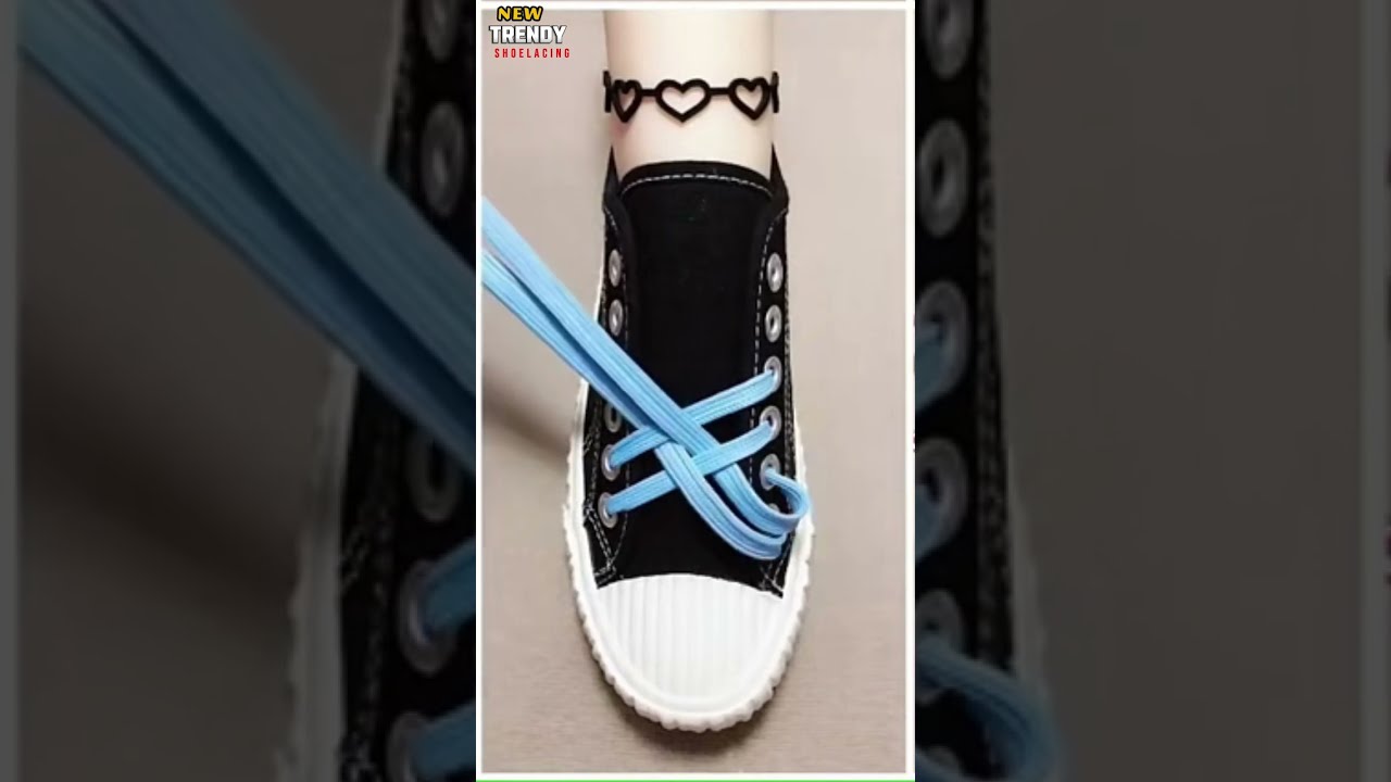 How To Tie Shoelaces Canvas Shoe Lacing 6 Holes Shorts Shoeslacestyles