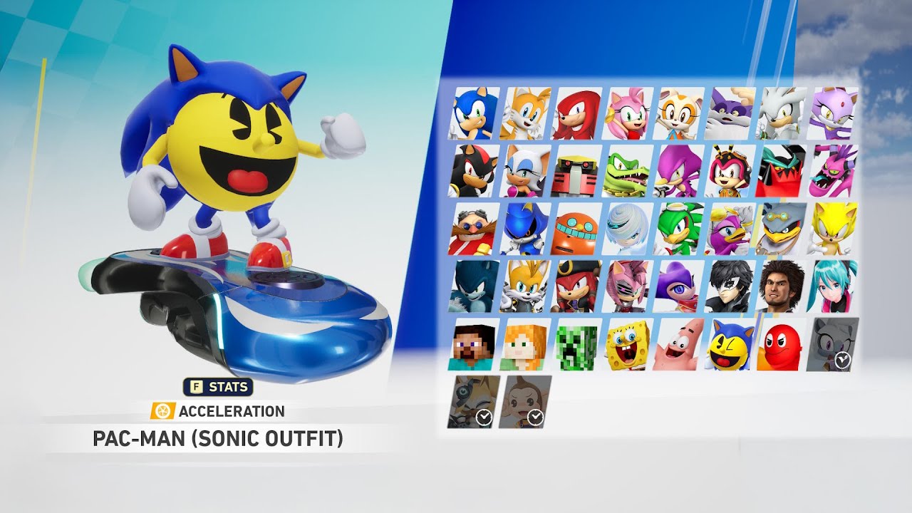 Модификация PAC MAN Sonic Outfit DLC | Sonic Racing Crossworlds