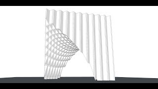 3d modeling a waffle pavilion using Sketchup